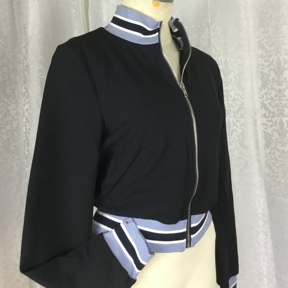 VELA Tennis Club Sport Set Skirt / Skort Pleated Top Cardigan Zip Up Golf Blk M - Picture 9 of 11